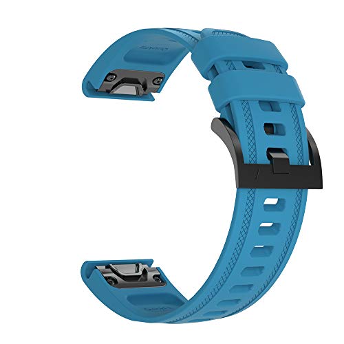 Silikon Ersatz Armband Zubehör Uhrenarmband Armband Kompatibel für Garmin Fenix 6S Smart Watch (Blau) von Happytop's Watchband
