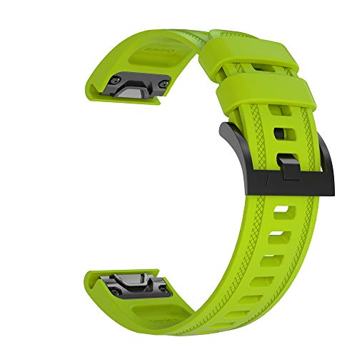 Silikon Ersatz Armband Zubehör Uhrenarmband Armband Kompatibel für Garmin Fenix 6S Smart Watch (Grün B) von Happytop's Watchband