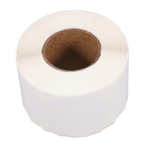 Happyyami 1 Rolle runde Aufkleber Kreis runden große Klebeetiketten geformt Aufkleber aus Etikettenpapier Aufkleberpapier für Drucker selbstklebendes Papier Weiß von Happyyami