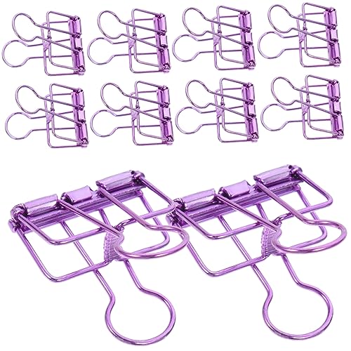 Happyyami 1 Satz Elliot-ordner Bindeklammern Schreibwaren Schwarzer Ordner Papierverschlüsse Bürobedarf Büroklammern Heftklammern Für Papier Große Bindeklammern Metall Violett 10 Stück von Happyyami