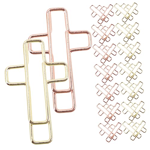 Happyyami 1 Satz Kreuzclip Büroklammer Größe Die Geformt Clips Papierklammern Bunt Metall -büroklamme Papierclip Office-dokumentenklammern Kleiner Klipp Eisen 20 Stück von Happyyami