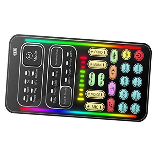 Happyyami 1 Satz Mini-Soundkarte Stimmwechsler klein tragbar Gerät Werkzeug Voice-Changer-Mikrofon Externer Soundwechsler Sprachwechsler für Telefone Stimmänderung Plastik von Happyyami