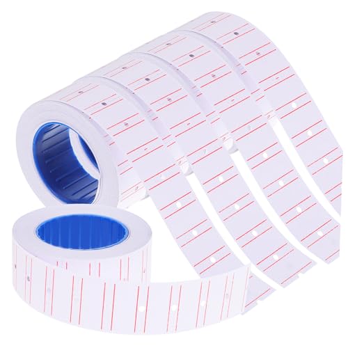 Happyyami 10 Rollen Coderpapier Aufkleber -Tags Etiketten für den Einzelhandel selbstklebendes Etikettenpapier Tag-Aufkleber Preisaufkleber Aufkleber Preisschilder Weiß von Happyyami