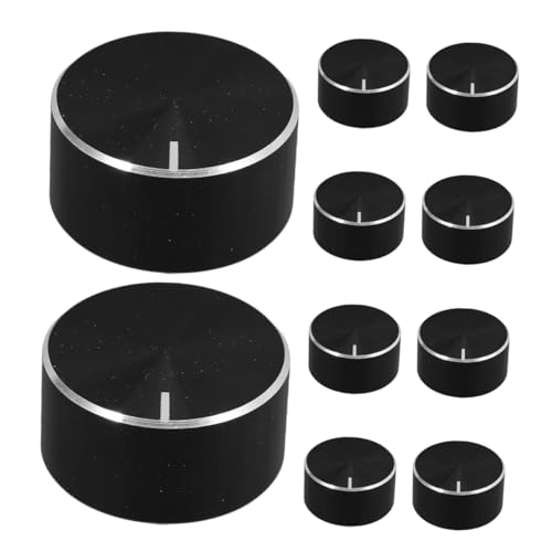 Happyyami 10 Stück Audio-Einstellknopf Lautstärkeregler Universal-Bedienknöpfe Ersatzknöpfe für Verstärker Aluminiumlegierung Black Happyyami 10 Stück Audio-Einstellknopf Lautstärkeregler Universal-Bedienknöpfe Ersatzknöpfe für Verstärker Aluminiumlegierung Black von Happyyami