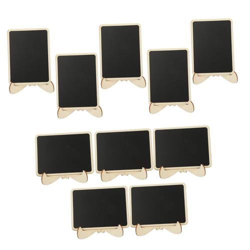 Happyyami 10 Stück Kreidetafel Schild Tafelzeichen Kleine Tafel Kreidebretter Stichworte Planke write board hochzeitsdeko tavlit Etikett kleines Briefbrett praktisches Briefbrett PVC Black von Happyyami