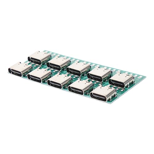 Happyyami 10 Stück Ladung Anschlüsse Weiblich Hafen Stecker PCB-Konverterplatine für Datenleitung USB-Typ-C-Platine Buchse USB-C-Platine Zinklegierung von Happyyami