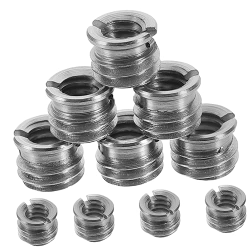 Happyyami 10 Stück Stativadapter Für Videokameras Schrauben Mikrofonständer-Adapter Adaptergewinde Für Mikrofon Adapter Für Kamera 1/4 Bis 3/8 Schraube Stahl Silver Happyyami 10 Stück Stativadapter Für Videokameras Schrauben Mikrofonständer-Adapter Adaptergewinde Für Mikrofon Adapter Für Kamera 1/4 Bis 3/8 Schraube Stahl Silver von Happyyami