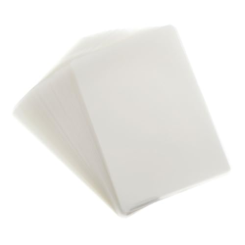 Happyyami 100 Blatt wasserdichte Schutzfolie Thermal- Folienlaminierung Vinyl Thermolaminiertaschen Hitze wasserfeste Laminierfolie Laminierfilm Laminierzubehör Plastik Beige von Happyyami