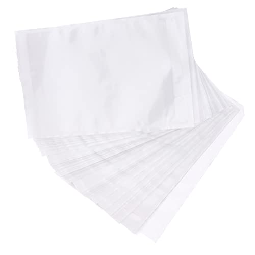 Happyyami 100 Stück Packlistentaschen Umschlagtaschen Abnehmbare Versandetikettenhüllen Gefrieretiketten Verpackung Breite Transparente Versandetikettentasche Packlistenumschläge von Happyyami