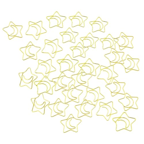 Happyyami 100 Stück Stern Büroklammern Einfache Verschlüsse Ordner Büroklammern Bunte Schreibwaren Kleine Klammern Mini Büroklammern Geformte Büroklammern Ordentliche Faltklammern von Happyyami