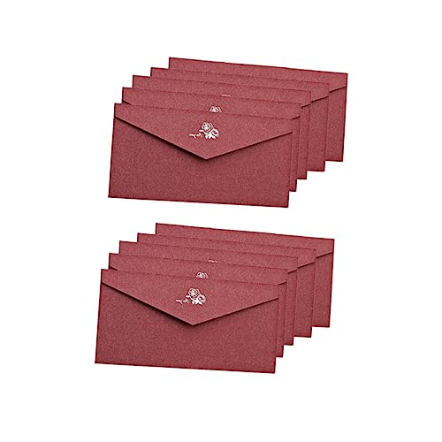 Happyyami 10Stücke Retro Gildende Umschläge für Einladungskarten Hochzeiten Geburtstagsfeiern Klassische Briefumschläge Weinrot und Rosé Danksagungen und Besondere Happyyami 10Stücke Retro Gildende Umschläge für Einladungskarten Hochzeiten Geburtstagsfeiern Klassische Briefumschläge Weinrot und Rosé Danksagungen und Besondere von Happyyami