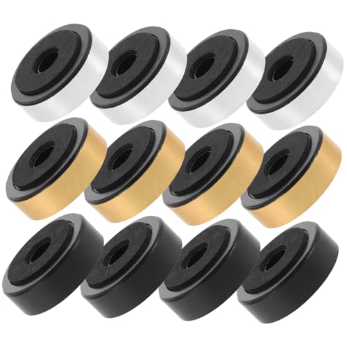 Happyyami 12 Stück Audio-bodenmatte Subwoofer-isolationspad Lautsprecherfüße Lautsprecher-isolationspad Lautsprecher-fußpolster Isolationskissen Subwoofer-Isolierung Abs von Happyyami