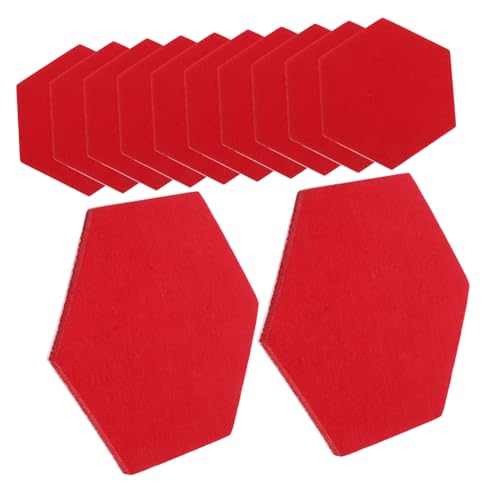 Happyyami 12 Stück Filz Dekorpaneel Home Pin Selbstklebend Weiß Filz Pinnwand Wandbehang Filztafel Große Tafeln Zubehör Sechseckig Schwarz Schlafzimmer Schreibtisch von Happyyami