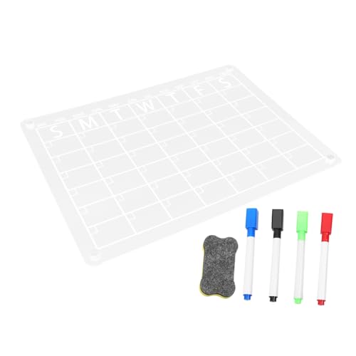Happyyami 1Satz Acrylic Memo Board Transparent Magnetic Calendar For Office Dry Erase Message Board Reusable Notepad For Students And Family Reminders von Happyyami