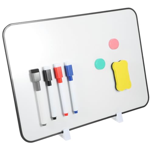 Happyyami 1Satz Doppelseitiges Tragbares Whiteboard Abwischbar Mit Halterung Für Home Office Schule Und Büro Stiften Und Radierer Message Happyyami 1Satz Doppelseitiges Tragbares Whiteboard Abwischbar Mit Halterung Für Home Office Schule Und Büro Stiften Und Radierer Message von Happyyami