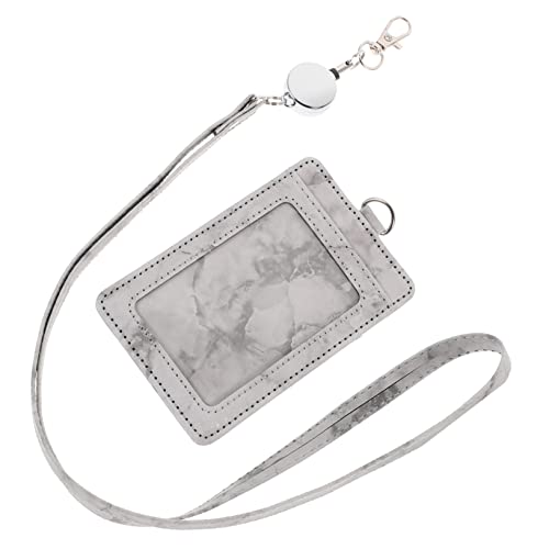 Happyyami 1Satz Großer Id Abzeichenhalter mit Lanyard Graue PU Kartenhülle Kratzfest und Wasserabweisend für Lehrer Studenten und Büroangestellte Schutz für Arbeitsausweise Happyyami 1Satz Großer Id Abzeichenhalter mit Lanyard Graue PU Kartenhülle Kratzfest und Wasserabweisend für Lehrer Studenten und Büroangestellte Schutz für Arbeitsausweise von Happyyami