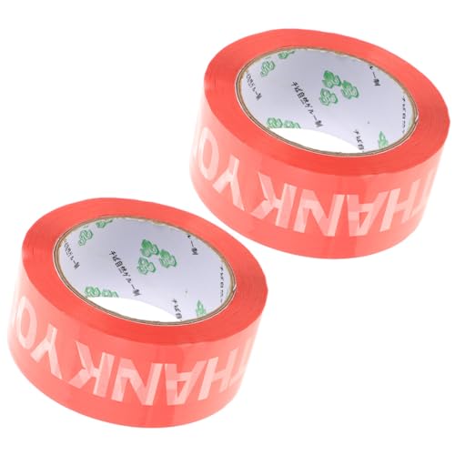 Happyyami 2 Rollen Express Verschlussband Doppelseitiges Klebeband Breites Paketverschlussband Dankesband Zum Verpacken Selbstklebendes Verpackungsband Strapazierfähiges Klebeband Opp von Happyyami