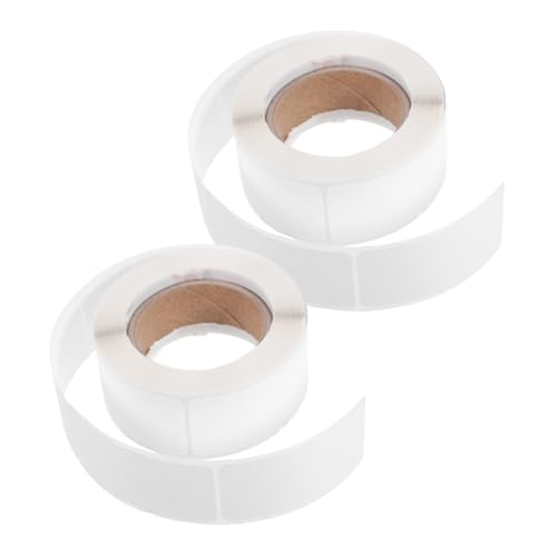 Happyyami 2 Rollen Leeres Papieretikett Etiketten für Gläser klare Thermoetiketten entfernbare Etiketten lassen sich leicht abziehen Etikettenschutz Zielpaster Weiß von Happyyami