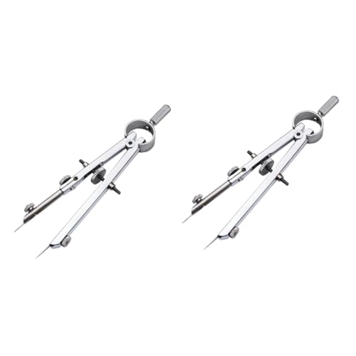 Happyyami 2 Stück Frühlingsmessgeräte Geometrie Multi funktionaler Kompass Kompass-Tool Verschleißfester Federkompass Outdoor-Kompass praktischer Frühlingskompass Metall von Happyyami