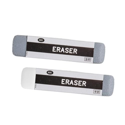 Happyyami 2 Stück Radiergummi Sandradierer für Tinte Zeichenzubehör Schreib- und Korrekturbedarf Briefpapier für die Schulsaison Sandentferner gefrostet Light Grey von Happyyami