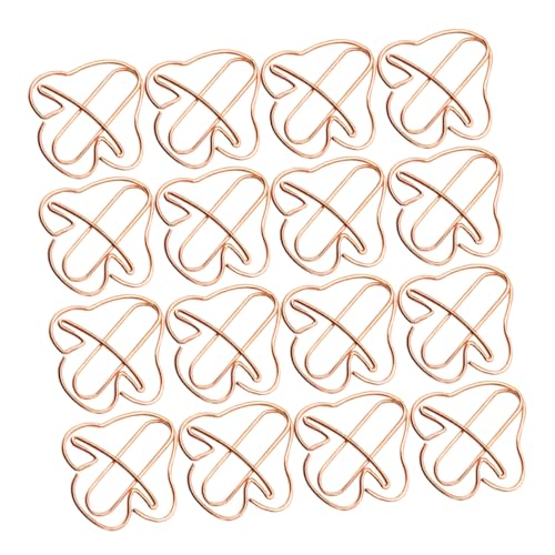 Happyyami 20 Stück Büroklammer Dateiorganisationsclip Dokumentieren Geformt Winzig Rosa Papierclip Überdimensioniert Dekorativ Mini Bunt Multi Sortiert Eisen Rose Gold von Happyyami