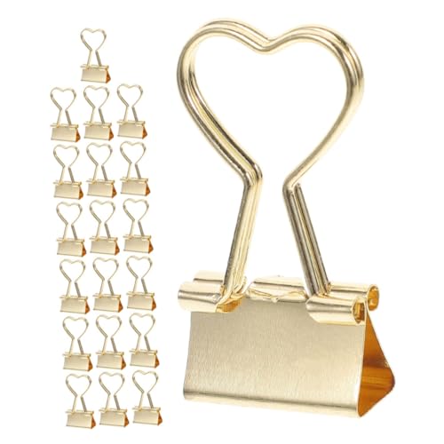 Happyyami 20 Stück Elliot-Ordner Buchseitenhalterclip Heftklammern in kleiner Größe Mikrobinderclips Heftklammern für das Journaling Briefpapierclips Metall Golden von Happyyami