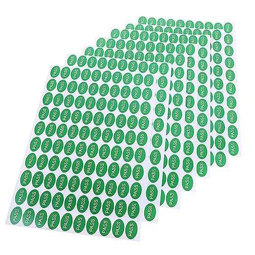 Happyyami 2000 Stück Status-Tags bestanden Klebetiketten Aufkleber passieren geprüft Lagerzubehör qc übergebene Tags Beschichtetes Papier selbstklebend (stark klebend) Green von Happyyami