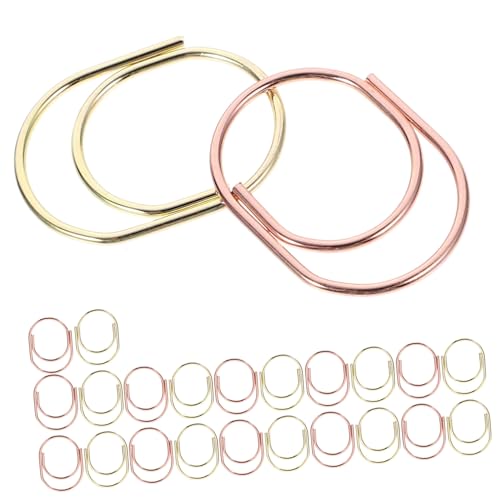 Happyyami 24Stücke Metall Büroklammern Kreative Markierungsclips und Roségold für Bürobedarf Notizen Dokumente und Kreative Projekte von Happyyami