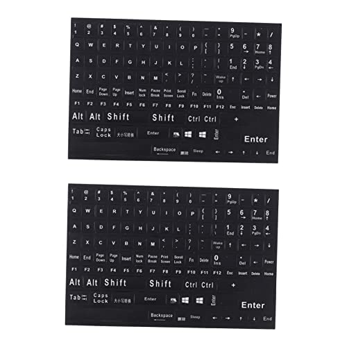 Happyyami 2Blätter Englische Tastatur Aufkleber Für PC Laptop Kratzfest Ablösbar Langlebig Schützt Ihre Tastatur Vor Kratzern Schmutz Für Notebooks von Happyyami