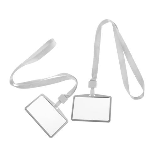 Happyyami 2Er Set Ausweisset Ausweisschutzhülle Studentenausweishülle Lehrerausweishalter Kartenschutzhüllen Wiederverwendbarer Ausweishalter Sicherer Ausweishalter Weißes Polyester von Happyyami