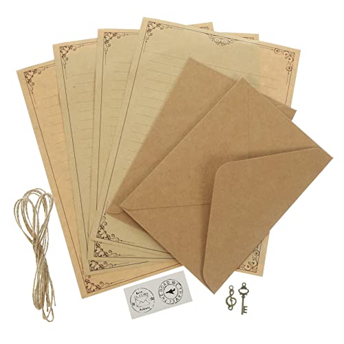 Happyyami 2Sätze Retro Briefpapier Set Mit Umschlägen Vintage Schreibpapier Kit Für Dankesbriefe Gedichte Und Notizen Designs Pro Set Hochwertiges von Happyyami