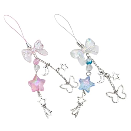 Happyyami 2Stücke Niedliche Handyanhänger mit Mond Handy Lanyard Gurt für Damen Multifunktionale Schlüsselanhänger Kartenhalter Happyyami 2Stücke Niedliche Handyanhänger mit Mond Handy Lanyard Gurt für Damen Multifunktionale Schlüsselanhänger Kartenhalter von Happyyami