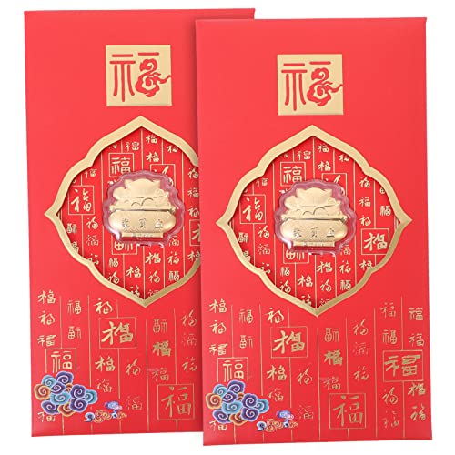 Happyyami 2Stücke Rote Umschläge für Chinesische Neujahr Glücksbringer Rotpakete für Kaninchenjahr aus Hochwertigem für Geldgeschenke und Festliche Anlässe Happyyami 2Stücke Rote Umschläge für Chinesische Neujahr Glücksbringer Rotpakete für Kaninchenjahr aus Hochwertigem für Geldgeschenke und Festliche Anlässe von Happyyami