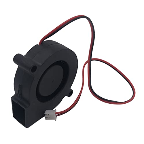 Happyyami 2pcs 12v 5015 Blow Fan Kühler Radial Lüfter Lager Front Kühler 3D Drucker Teile (schwarz) von Happyyami