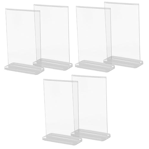 Happyyami 3 Sätze Acrylständer Tisch Schallplattenhalter Ständer Posterrahmen Tellerständer Menü Markt Lebensmitteletiketten Für Buffet Präsentationsständer Mit Haken 2 Stück * 3 von Happyyami