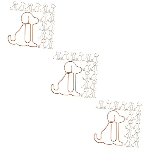 Happyyami 3 Sätze Papierklammer Welpe Büroklammer Welpen Markierungsklammer Büroklammern Für Zuhause Büroklammer Fürs Büro Cartoon Büroklammer Bürobedarf Büroklammer Für 50 Stück * 3 von Happyyami