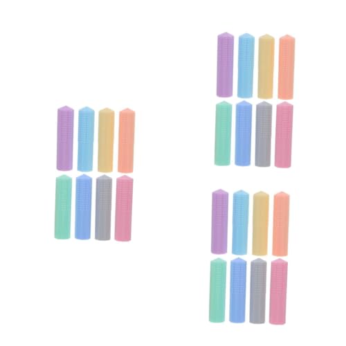 Happyyami 3 Sätze Stift Kappe Zappelt Kautuben Bleistift-kauaufsatz Sensorisch Regenbogen-kautopper Kaubar Bleistiftkappen Bleistift Radiergummi Topper Kieselgel 8 Stück * 3 von Happyyami