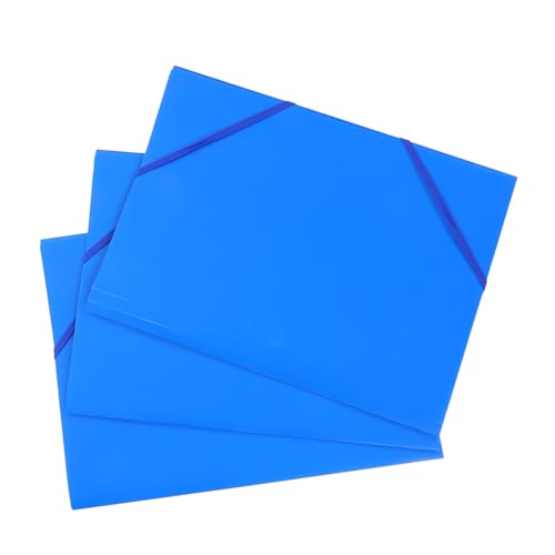 Happyyami 3 Stück Mappe Dokumentbeutel Datei-organizer-ordner Ordner Für Wichtige Dokumente Aktenordner Aus Kunststoff Dokumentorganisator Reiseveranstalter Plastik Blue von Happyyami