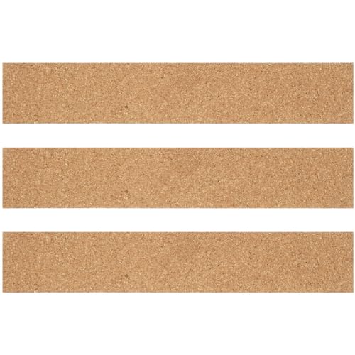 Happyyami 3 Stück Wandaufkleber Aus Korkstreifen Korkplattenstreifen Korkleisten Fürs Büro Selbstklebender Kork Selbstklebende Korkplatte Braune Korkplatten Bellen Büros Dünn von Happyyami