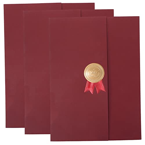 Happyyami 3 Stück Zertifikatshülle Pr Zertifikatsinhaber Zertifikatsordner Hochzeit Diplomumschläge briefumschläge aktenordner formeller Dokumentordner Abdeckung für Hochschuldiplome Papier von Happyyami
