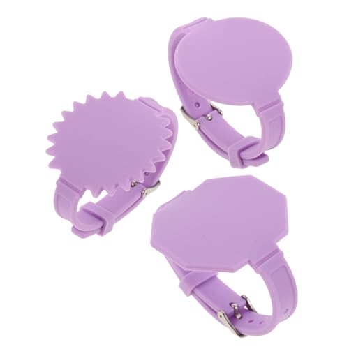 Happyyami 3 Stück tragbares Krankenschwester-Notizbuch löschbar Und für hat krankenschwester zubehör Memo-Armband Schwesternuhr aus Silikon -Krankenschwester-Band Kieselgel Violett von Happyyami