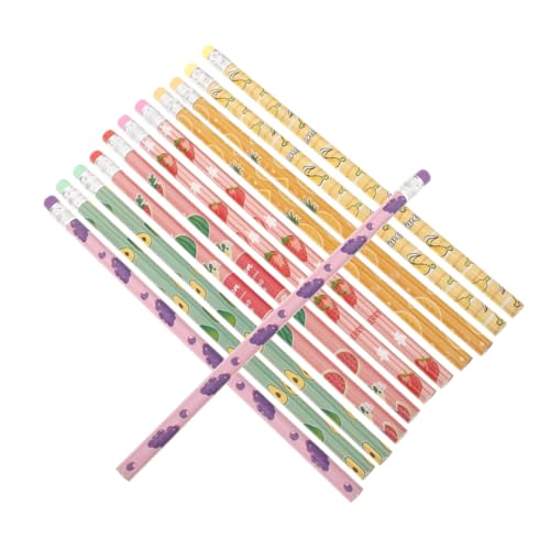 Happyyami 36Stücke Niedliche Bleistifte mit Radiergummi Fruchtige Cartoon Designs für Schule Zeichnen und Belohnungen Perfektes Lernzubehör für Kindergarten Happyyami 36Stücke Niedliche Bleistifte mit Radiergummi Fruchtige Cartoon Designs für Schule Zeichnen und Belohnungen Perfektes Lernzubehör für Kindergarten von Happyyami