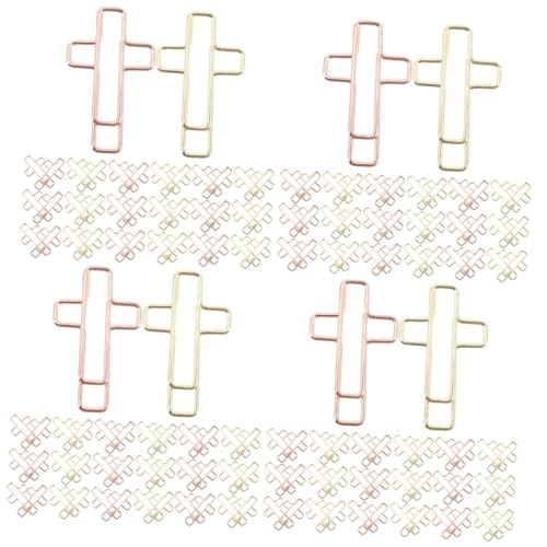 Happyyami 4 Sätze Kreuzclip Schreibwaren Klein Büroklammer Geformt Schlüssel Bunt Multi-gebrauchspapierclips Metall -büroklamme Office-dokumentenklammern Eisen 20 Stück * 4 von Happyyami