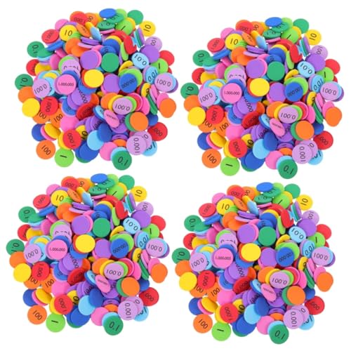 Happyyami 4 Sätze Stellenwert Manipulatives Schaumstoff Platz Lernspielzeug Mathe Wert Scheiben Zahlen Runde Scheibe Mathe Zahlen Scheiben Stellenwert Chips Mathe Zahlen 600 Stück * 4 von Happyyami
