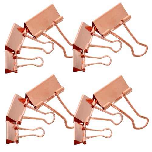 Happyyami 42 Stück Clip-Briefpapier Schreibwaren Mini-Bindeklammern Büroklammern kleine Heftklammern winzige Heftklammern Metall Rose von Happyyami