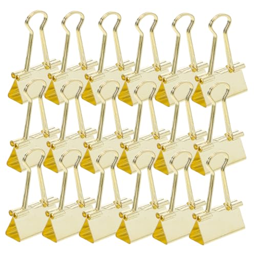 Happyyami 48 Stück Goldfarbener Metallclip Niedliche Heftklammern Süße Bindeklammern Golden Eisen von Happyyami