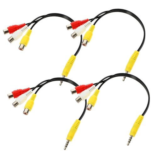 Happyyami 4Stücke Adapterkabel Audio Videoadapter Flexible Langlebige Verbindungslösung für Haushaltsgeräte Einsetzbar für Stereoanlagen Happyyami 4Stücke Adapterkabel Audio Videoadapter Flexible Langlebige Verbindungslösung für Haushaltsgeräte Einsetzbar für Stereoanlagen von Happyyami