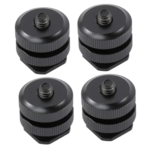 Happyyami 4Stücke Aluminiumlegierung Heißschuhadapter für Kameras Stativhalterung für Mikrofon Monitor LED Kompatibel mit DSLR Camcordern Stabil Langlebig Happyyami 4Stücke Aluminiumlegierung Heißschuhadapter für Kameras Stativhalterung für Mikrofon Monitor LED Kompatibel mit DSLR Camcordern Stabil Langlebig von Happyyami