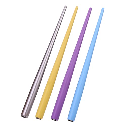 Happyyami 4Stücke Retro Dip Pen Federhalter Europäischer Stil Schreibzubehör für Kalligraphie Praktische und Langlebige Holzstifte Zufälligen für Feines Schreiben von Happyyami