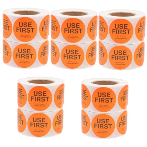 Happyyami 5 Sätze Verwenden Sie Prioritätsetiketten Etiketten Punktaufkleber Wiederverwendbar Luftdicht Klebrig Lebensmittelservice Aufkleber Verwenden Sie Den 1 2 Rollen * 5 von Happyyami
